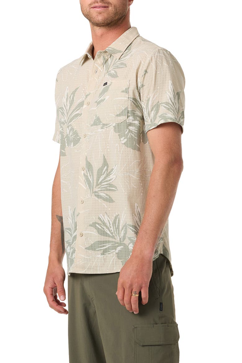TRVLR Perforated Short Sleeve Performance, Alternate, color, LIGHT KHAKI