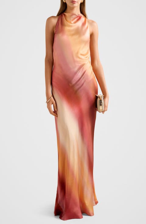 Andie Satin Open Back Maxi Dress