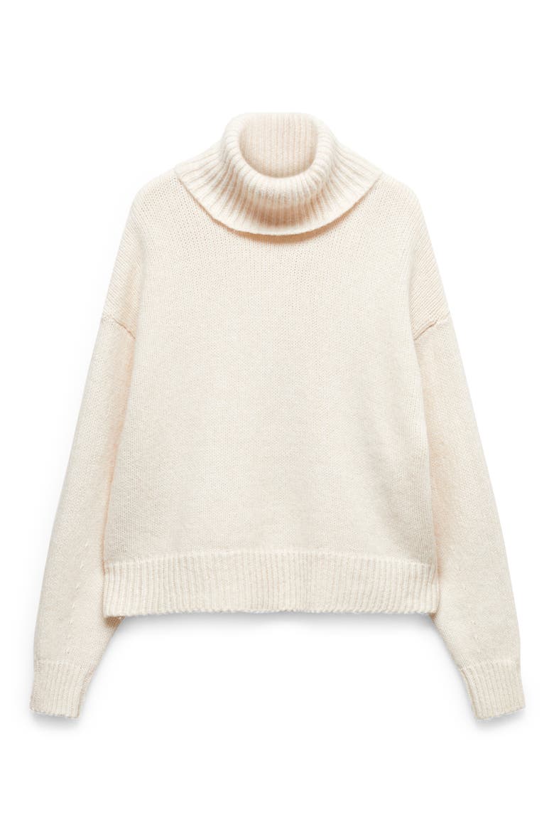 Oversize Turtleneck Sweater, Alternate, color, ECRU