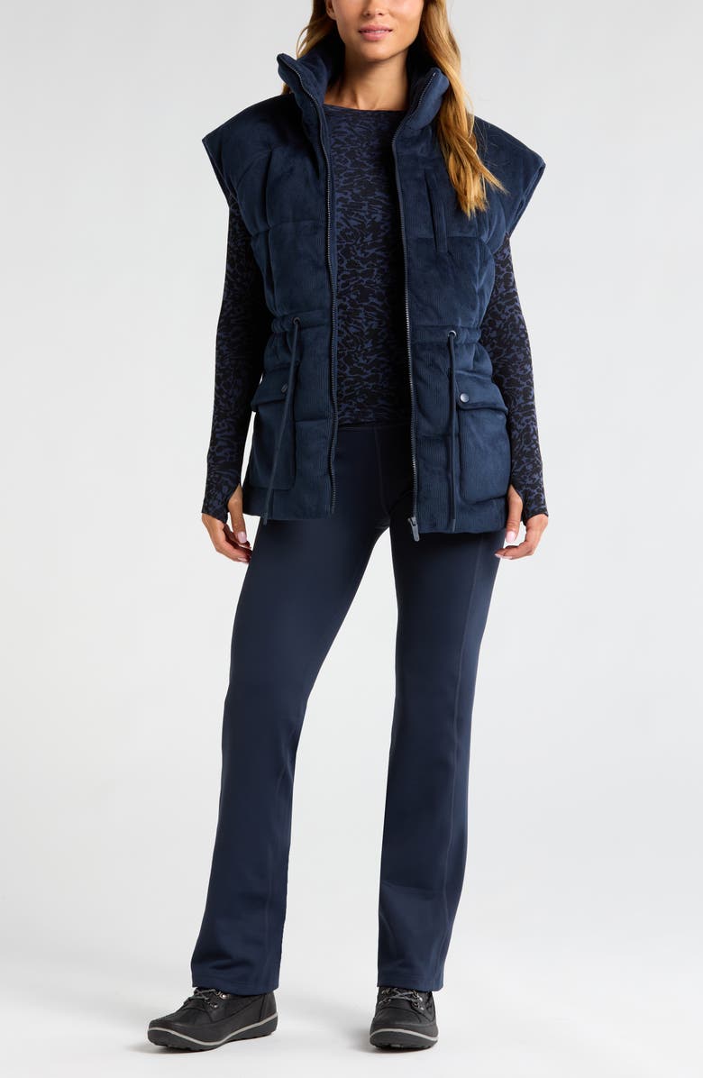 Zella Corduroy Puffer Vest, Alternate, color, 