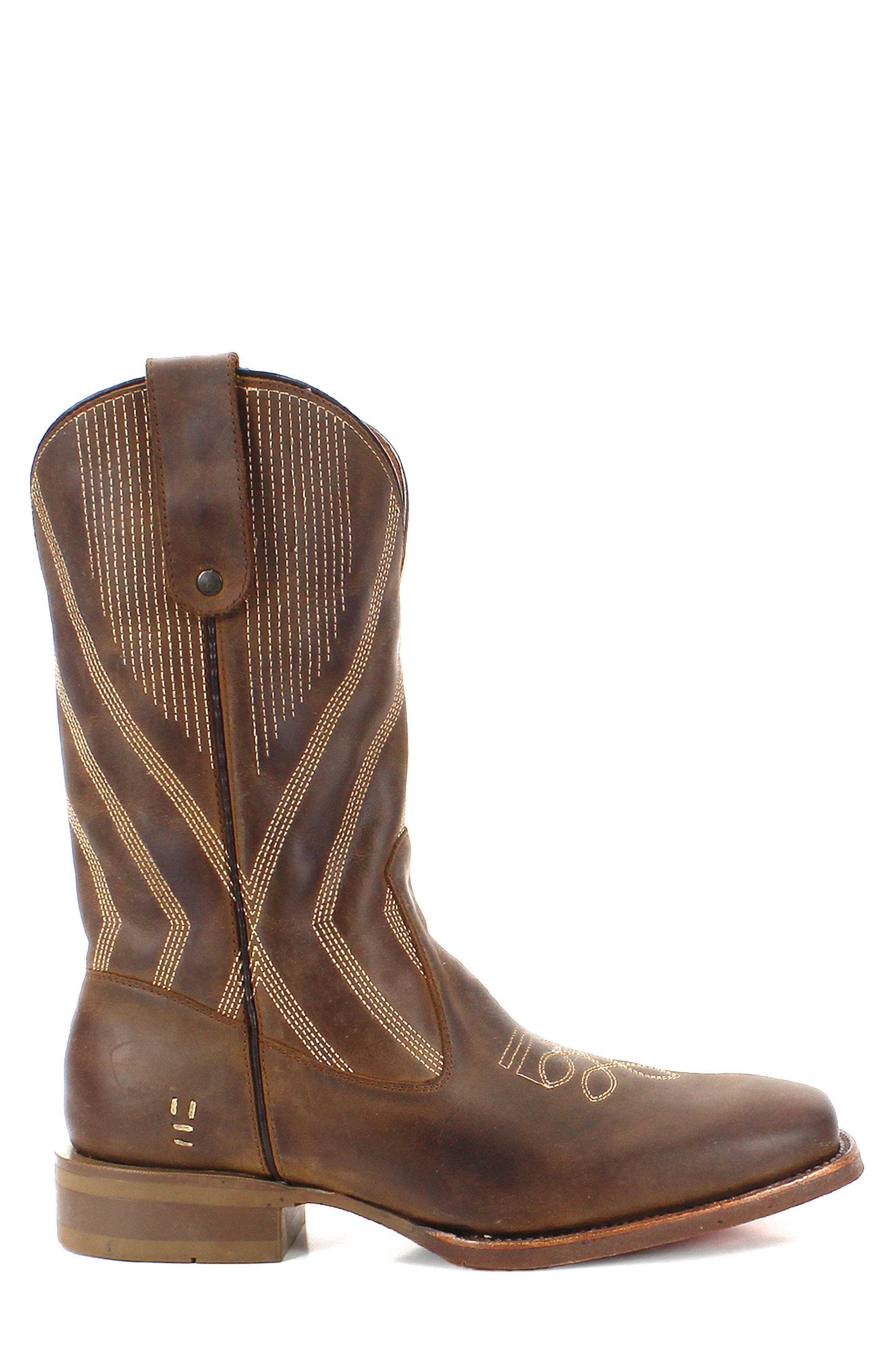 Matchless Embroidered Western Leather Boot, Alternate, color, TAN CRAZY HORSE
