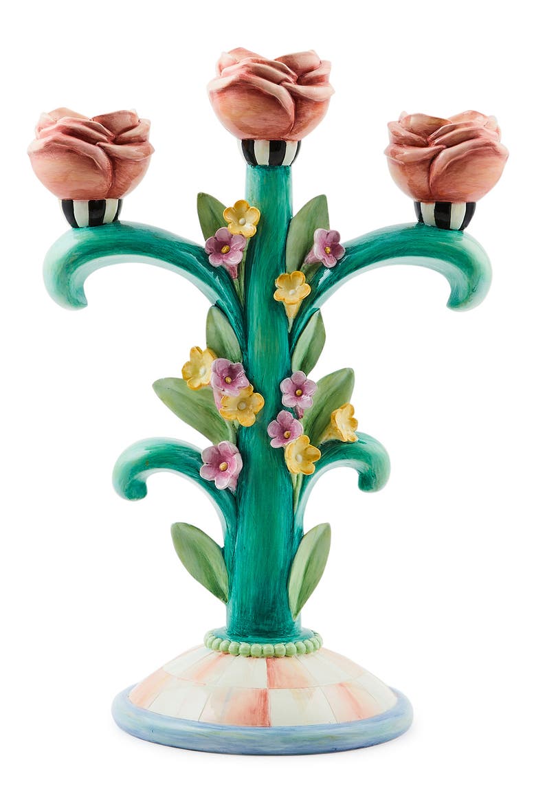 Rosy Meadow Candlelabra, Main, color, ROSY