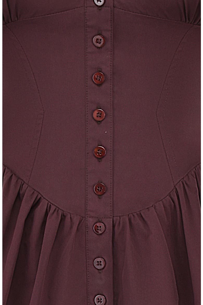 Tatiana Corset Dress, Alternate, color, RICH BROWN