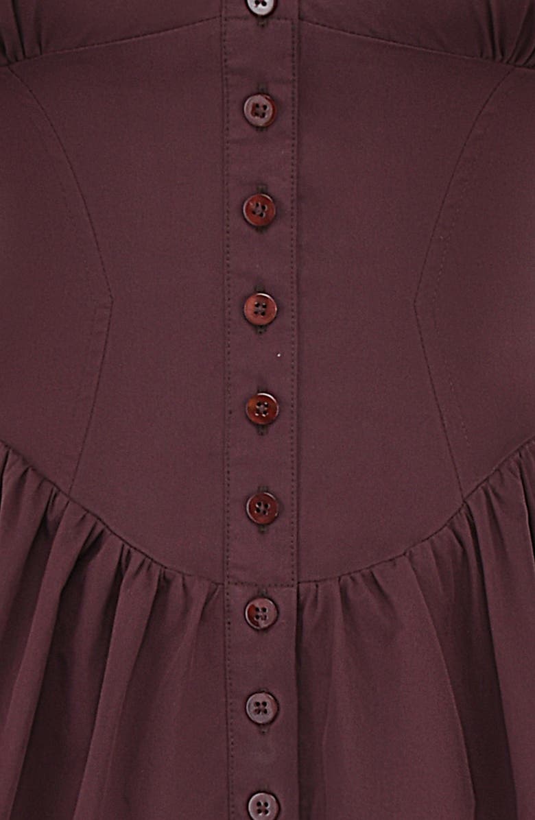 HOUSE OF CB Tatiana Corset Dress, Alternate, color, Rich Brown