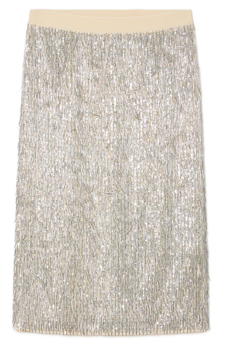 Marina Rinaldi Attore Sequin Skirt, Alternate, color, Silver
