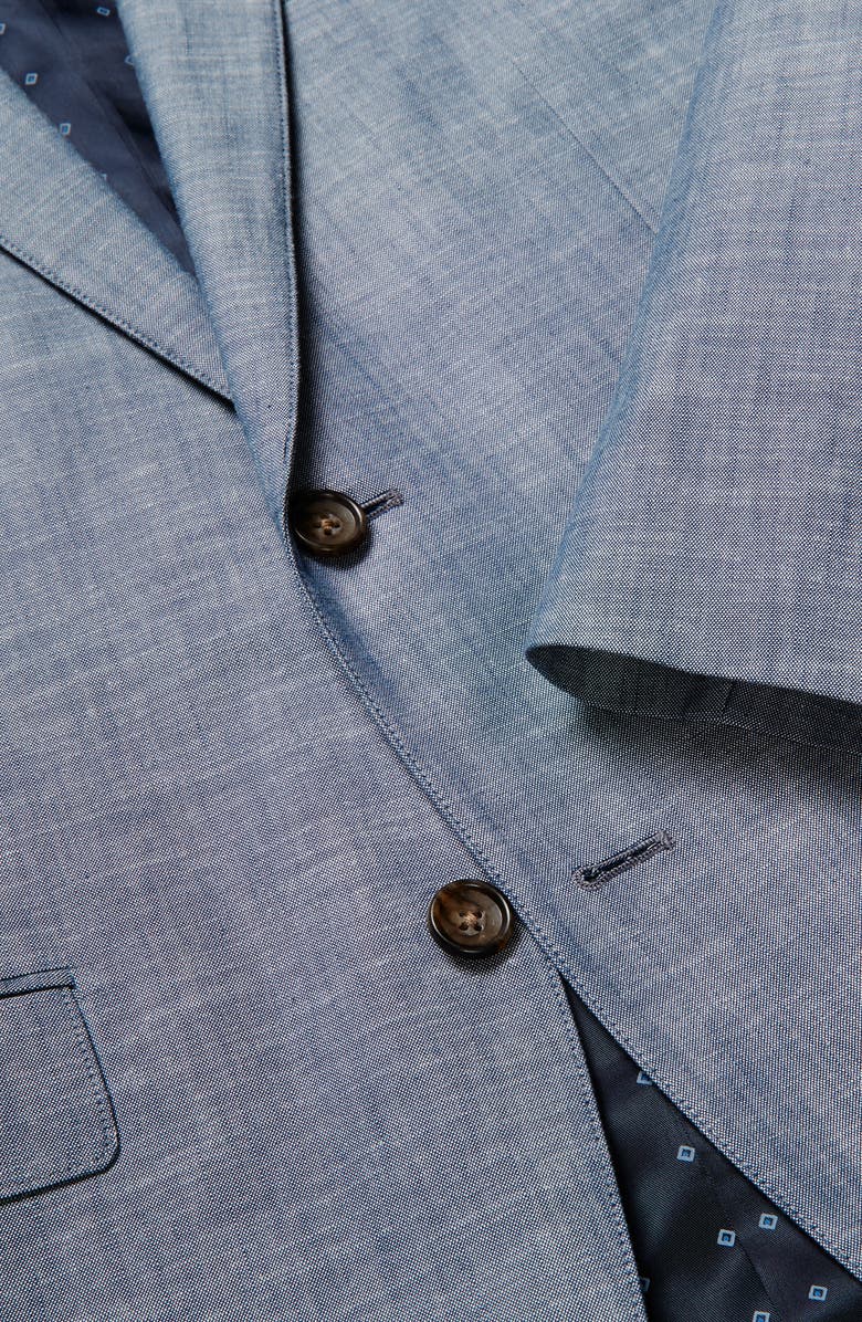 Bonobos Slim Fit Chambray Cotton Blazer, Alternate, color,