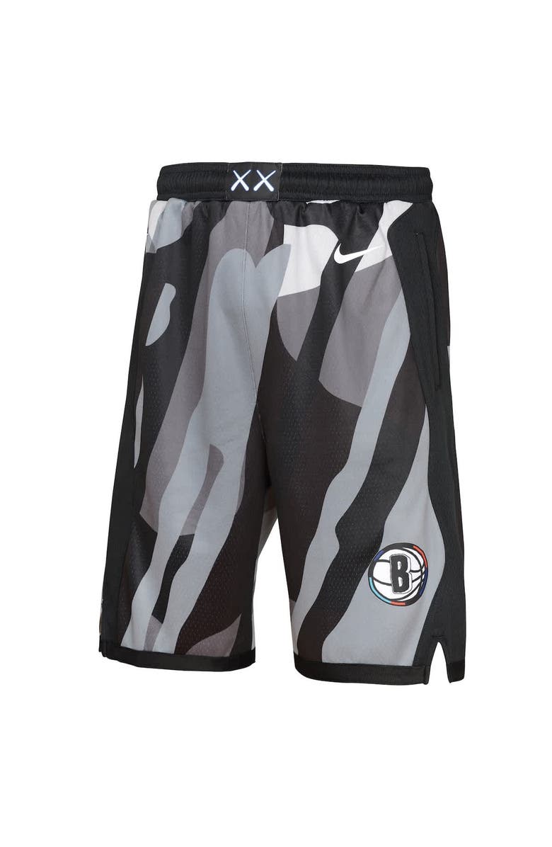 Nike Youth Nike  Black Brooklyn Nets 2024/25 City Edition Swingman Performance Shorts, Alternate, color, 