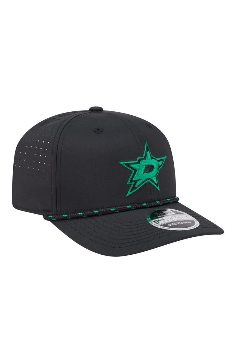 New Era Men's New Era Black Dallas Stars Sport Vented 9SEVENTY Rope Adjustable Hat, Alternate, color, Black