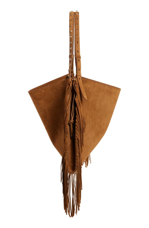 Christian Louboutin Baggy Fringed Tote Bag In Suede