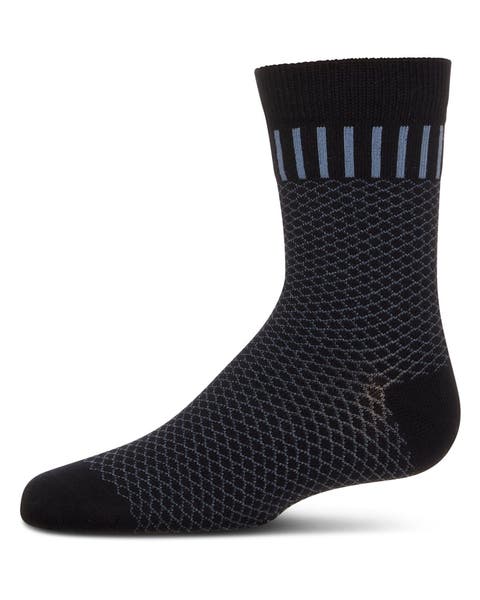 Geometric-Pattern Crew Sock (Big Kid)