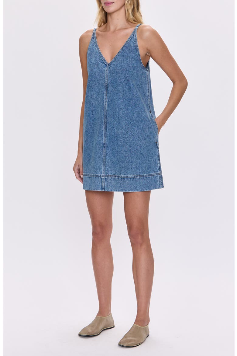 Tavi Denim Minidress, Alternate, color, PALMS