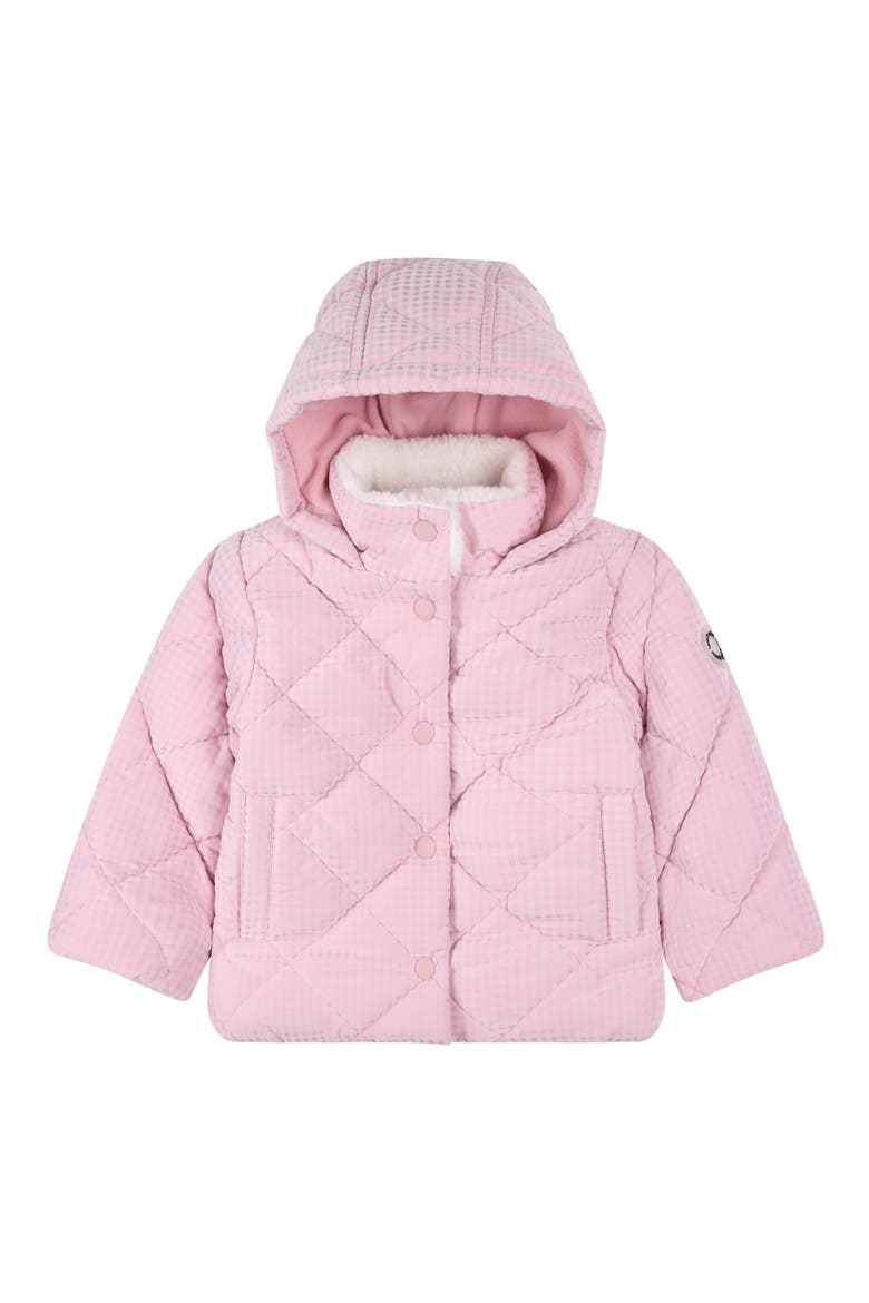 Quilted Hooded Puffer Jacket, Main, color, GINGHAM