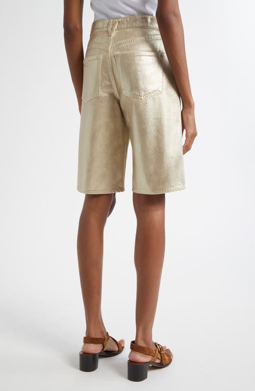 VERONICA BEARD VERONICA BEARD METALLIC BERMUDA DENIM SHORTS 