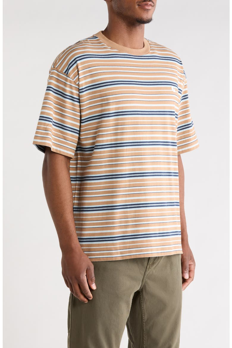 Zane Stripe Cotton T-Shirt, Main, color, ZANE STRIPE/ PEANUT