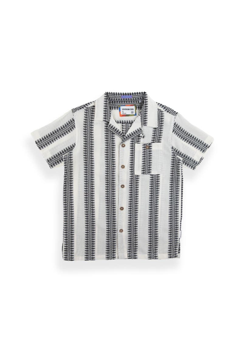 Sovereign Code Malta Shirt, Main, color, Black/ Apache Stripe