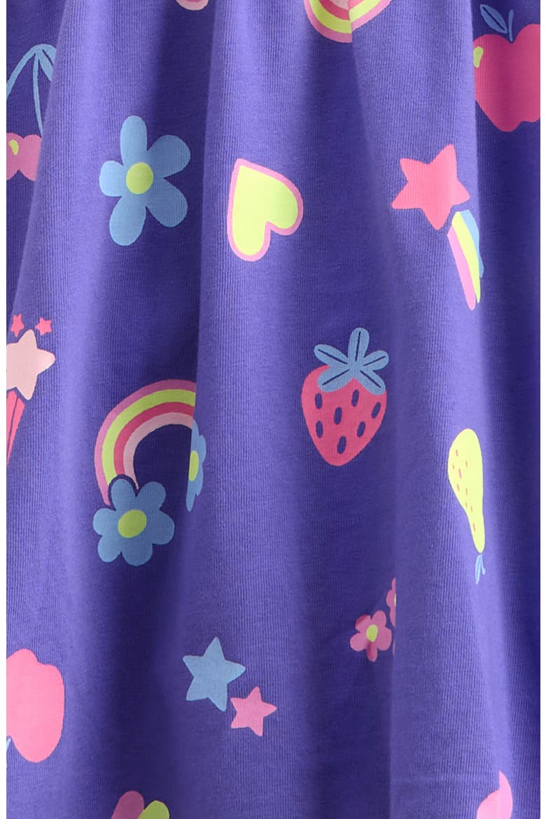 Kids' Print Pocket Dress, Alternate, color, PURPLE OPULENCE STICKER ICONS