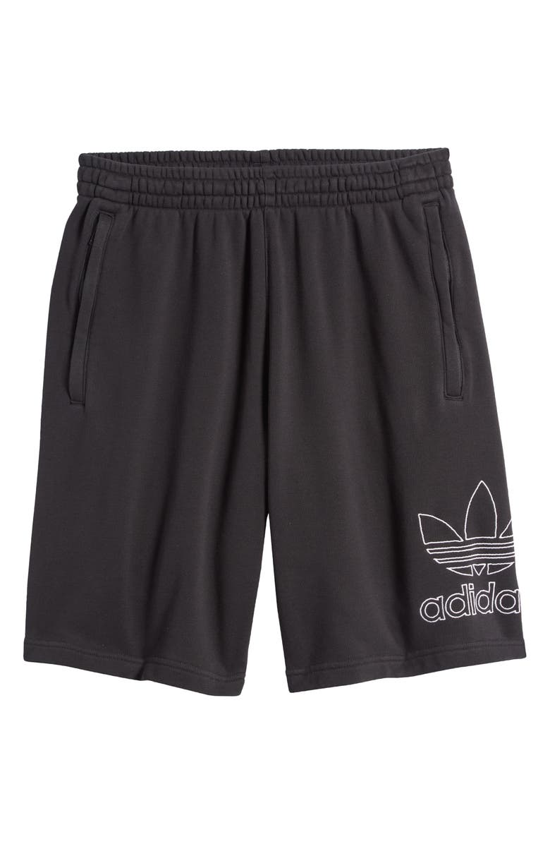 adidas Originals Trefoil Embroidered Sweat Shorts, Alternate, color, 