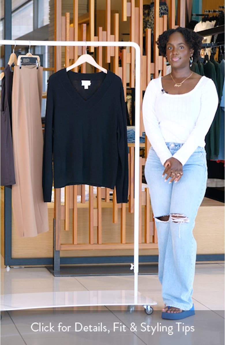 V-Neck Wool & Cashmere Sweater, sales video thumbnail