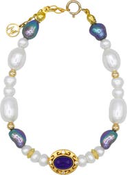 LA MENO Galaxy Freshwater Pearl Bracelet