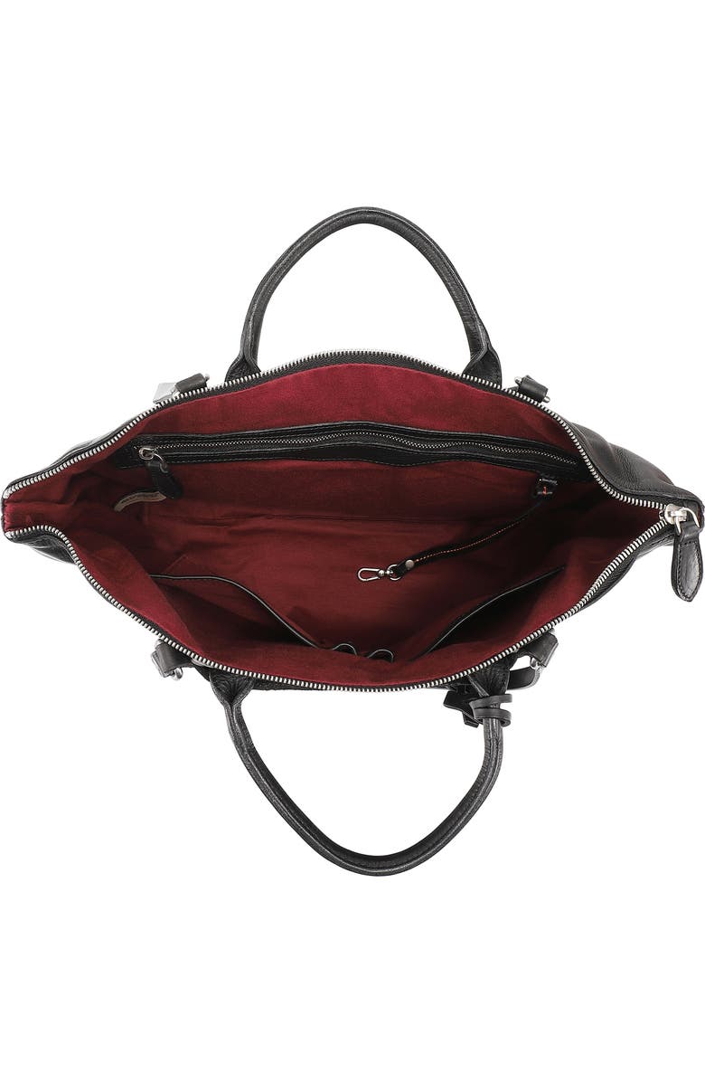 OLD TREND Crocus Genuine Leather Spacious Carryall Tote, Alternate, color, Black