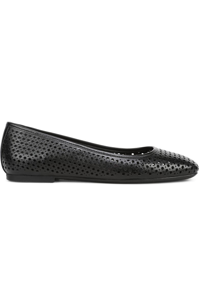 Vionic Orinda Perforated Ballet Flat, Alternate, color, Black