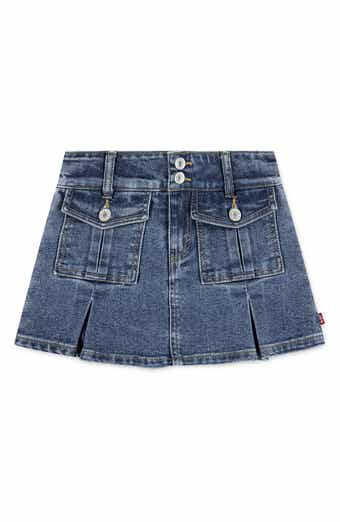 Levi's Kids' Pleated Denim Cargo Miniskirt