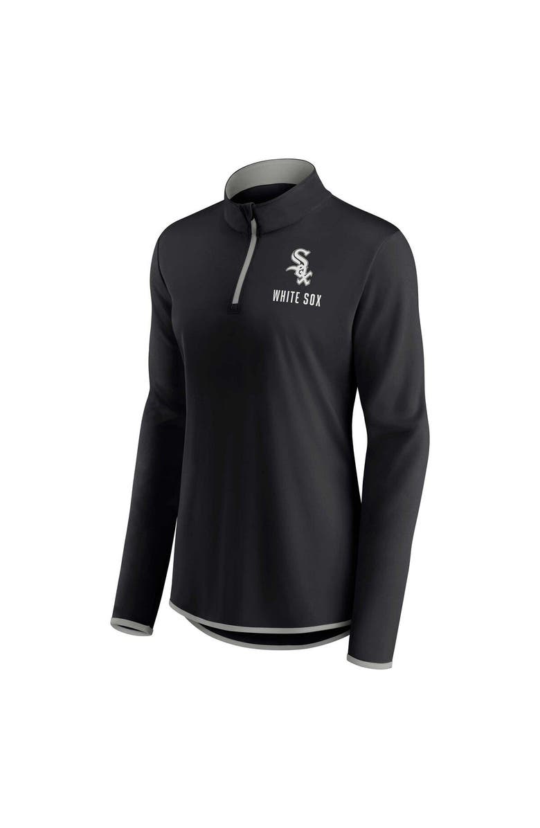 FANATICS Women's Fanatics Branded Black Chicago White Sox Worth The Drive Quarter-Zip Jacket, Alternate, color, Black