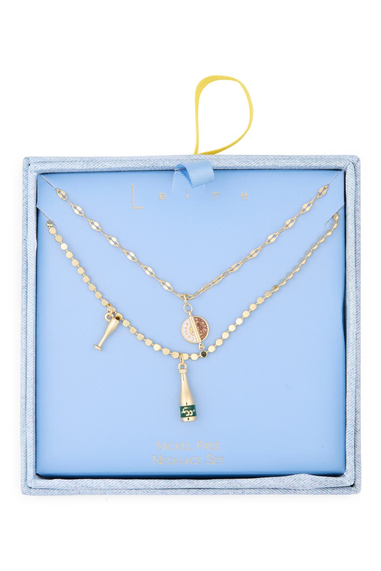 Two Row Caviar & Bubbles Pendant Necklace, Main, color, GREEN MULTI- GOLD
