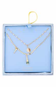Leith Two Row Caviar & Bubbles Pendant Necklace