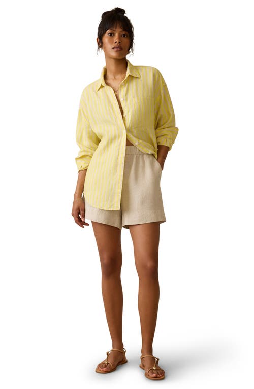 Faherty Laguna Stripe Linen Button-up Shirt