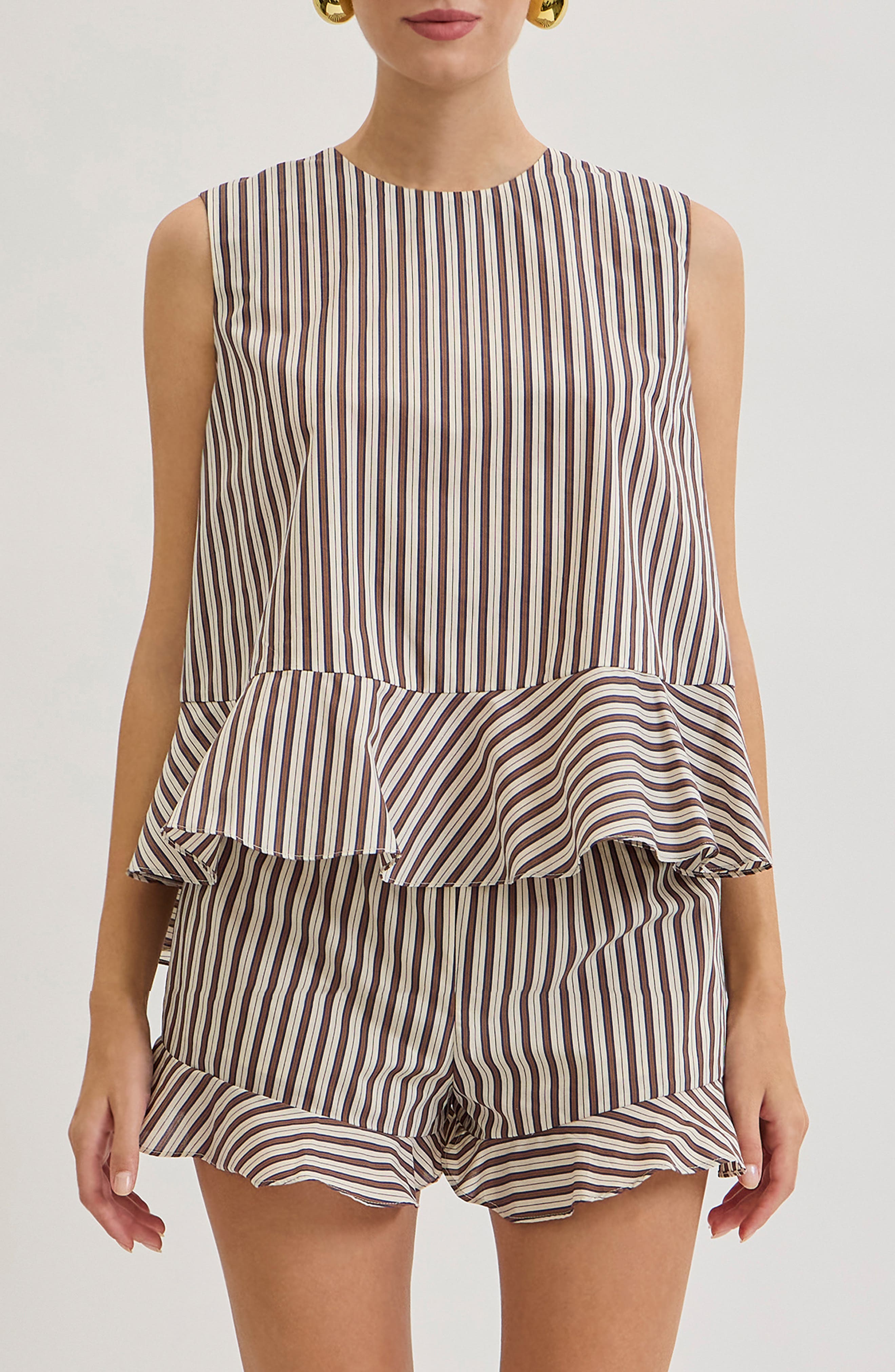 selected BROWN NAVY STRIPE