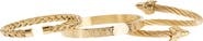 EYE CANDY LOS ANGELES 3-Piece Titanium Mixed Bracelet Set