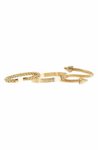 EYE CANDY LOS ANGELES 3-Piece Titanium Mixed Bracelet Set