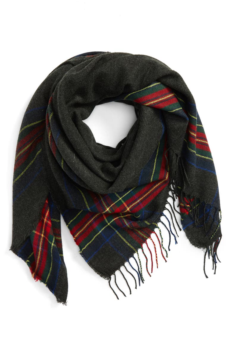 BP. Heritage Plaid Square Scarf, Main, color, 