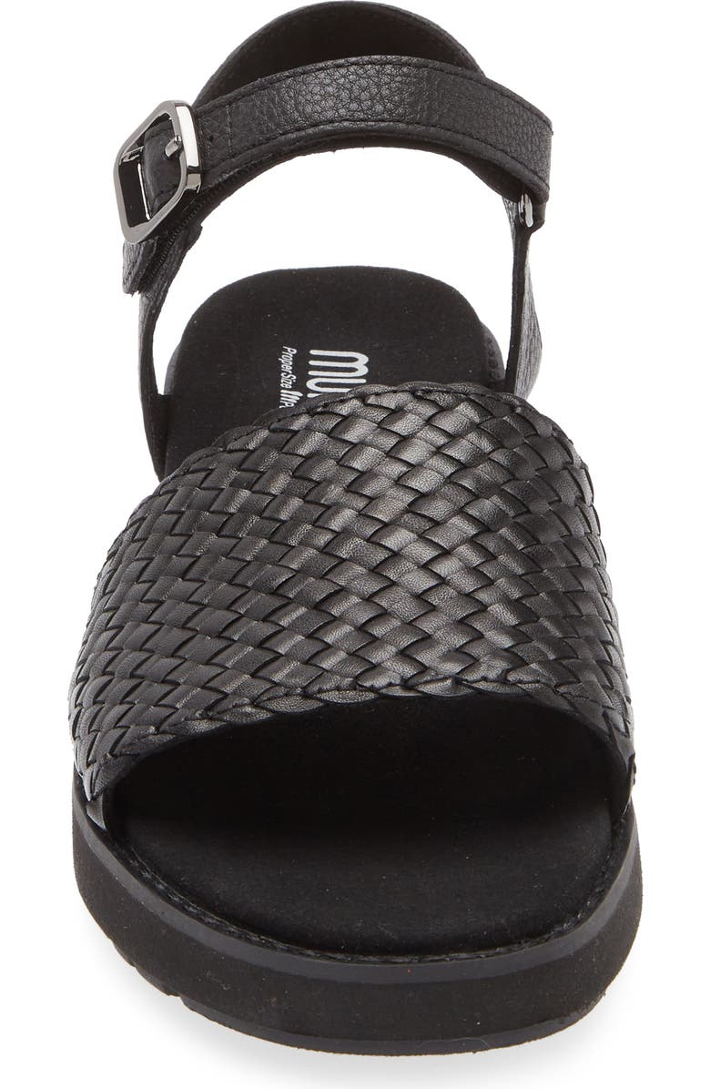 Munro Conner Ankle Strap Platform Sandal, Alternate, color, Black Woven Combo