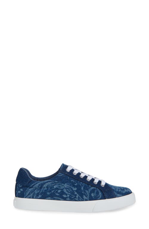 Nine West Layna Snakeskin Embossed Sneaker In Blue