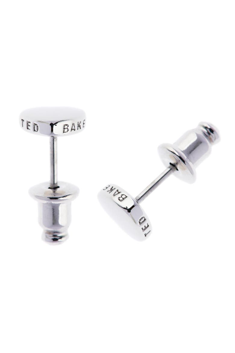 'Tiny Heart' Stud Earrings, Alternate, color, SILVER