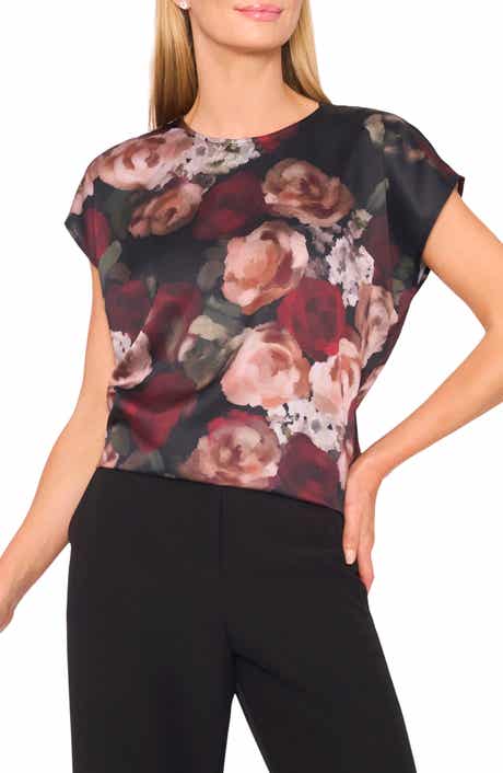 Halogen® Floral Cap Sleeve Top