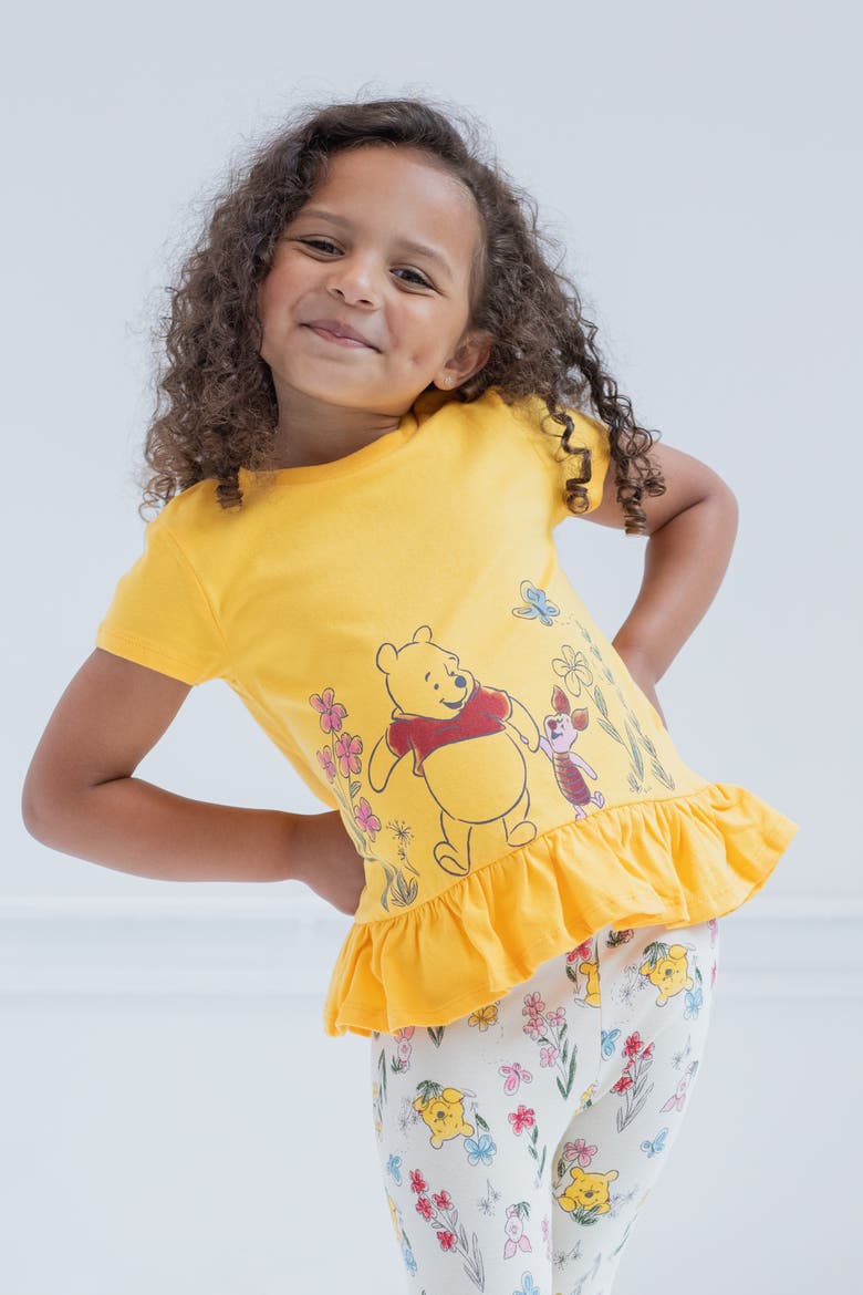 Winnie the Pooh 2-Piece T-Shirt and Leggings Set, Alternate, color, Yellow Pooh Piglet
