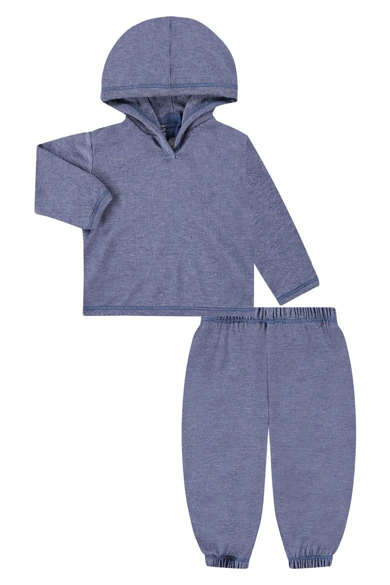 Overdye Hoodie & Pants Set, Main, color, BLUE
