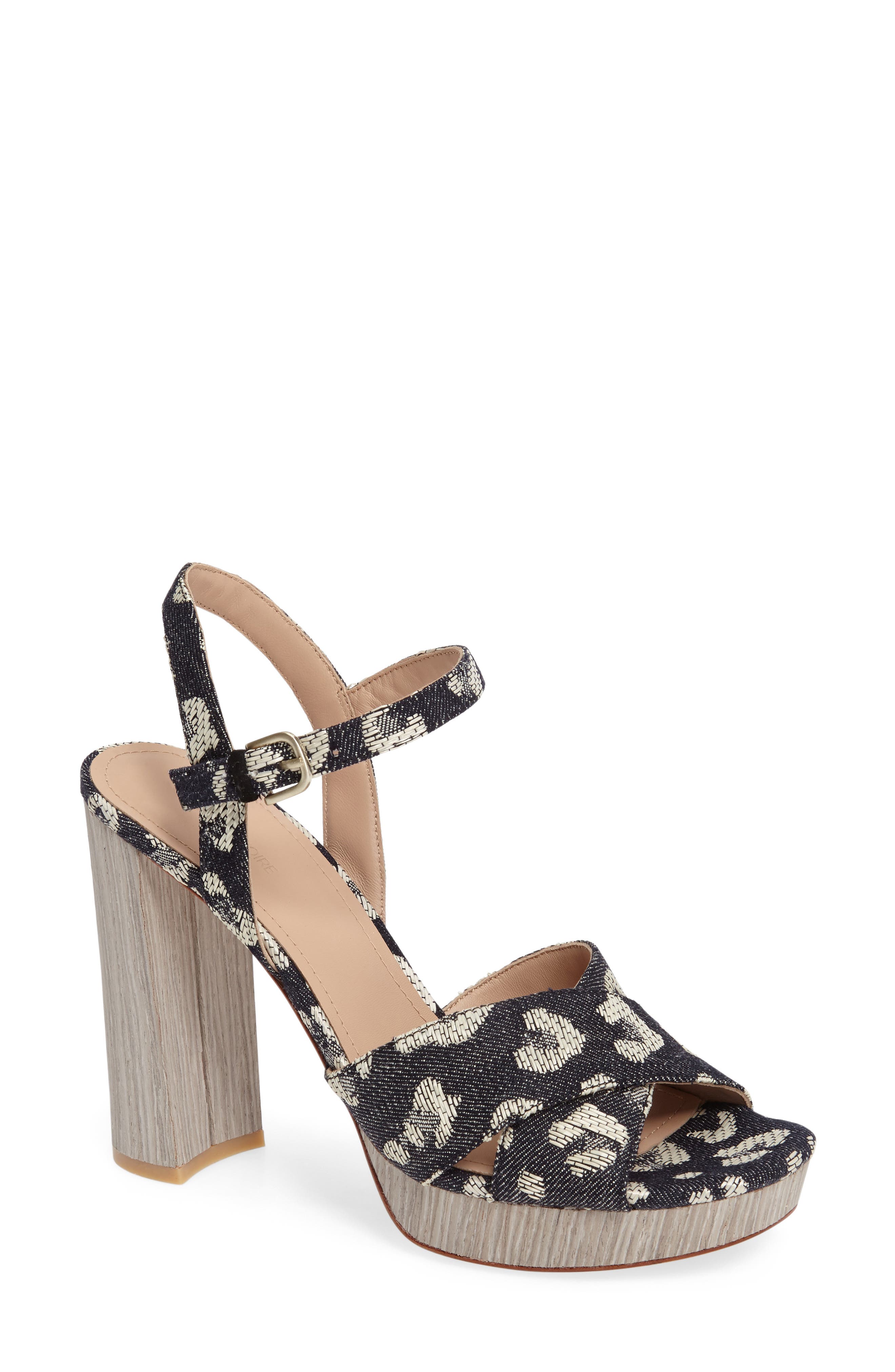 Pour la Victoire Cross Strap Platform Sandal, Main, color, 