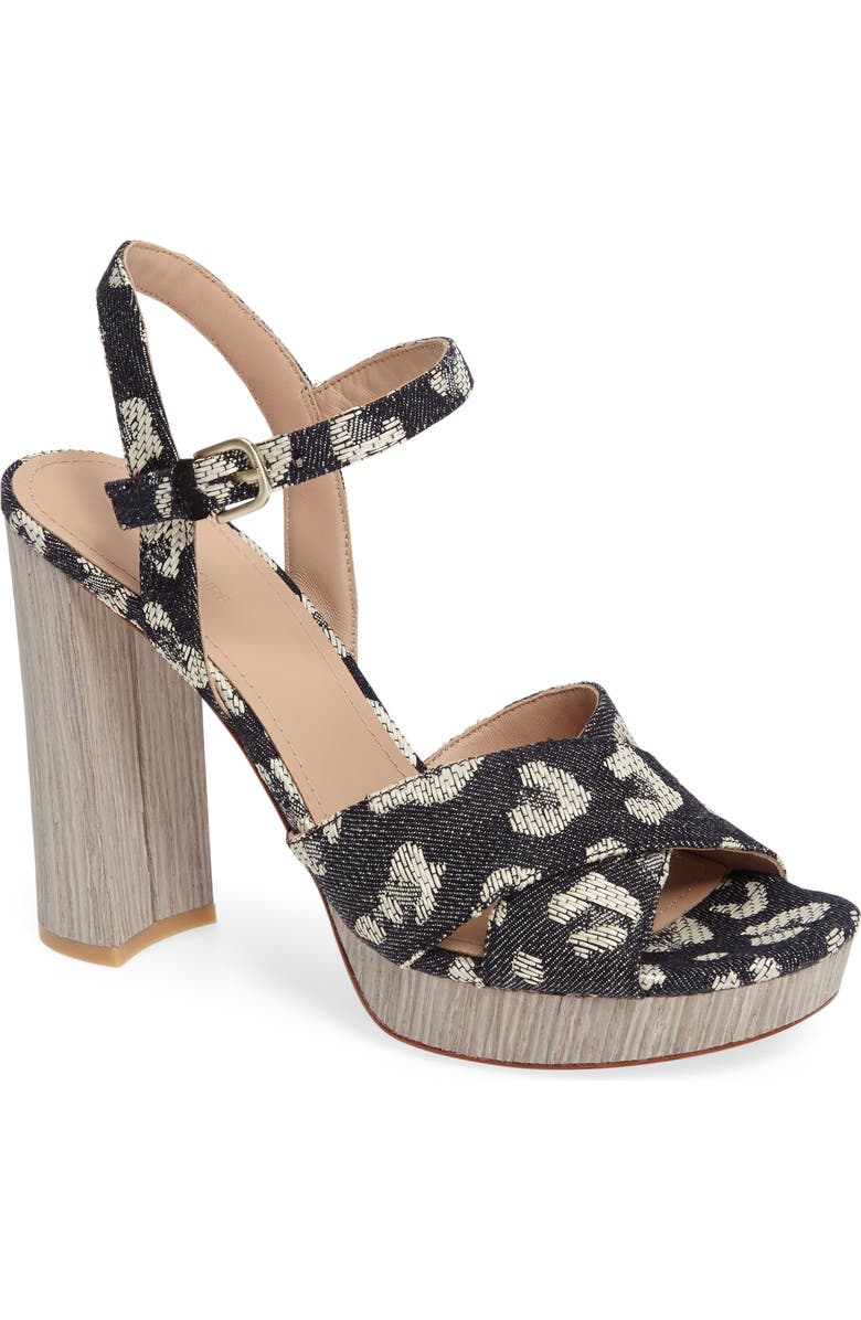 Pour la Victoire Cross Strap Platform Sandal, Main, color,