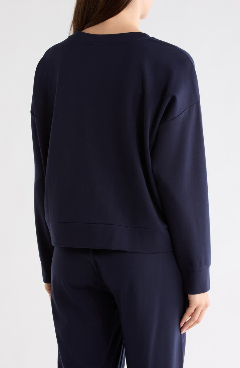 Eileen Fisher Round Neck Boxy Top, Alternate, color, Ink