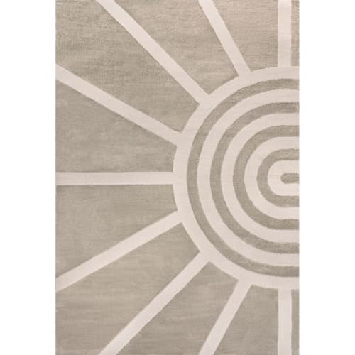 Jonathan Y Aelius Midcentury Scandinavian Abstract Sun Two-tone High-low Area Rug In Beige/cream