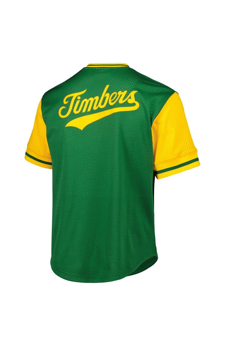 Mitchell & Ness Men's Mitchell & Ness Green Portland Timbers Mesh V-Neck T-Shirt, Alternate, color,