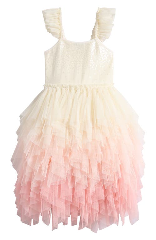 Ava & Yelly Kids' Ombré Ruffle Tutu Party Dress In Multi