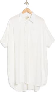 DENIMIST Oversize Cotton & Linen Shirtdress