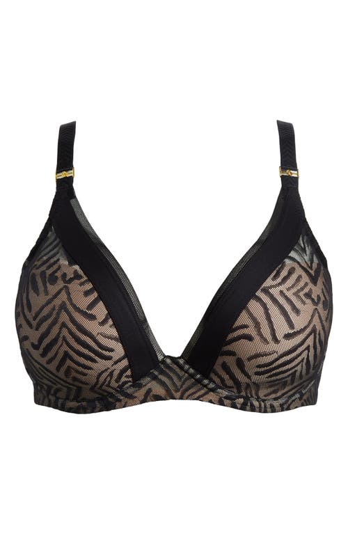 Chantelle Lingerie Graphic Allure Underwire Plunge T-Shirt Bra in Black at Nordstrom, Size 38E