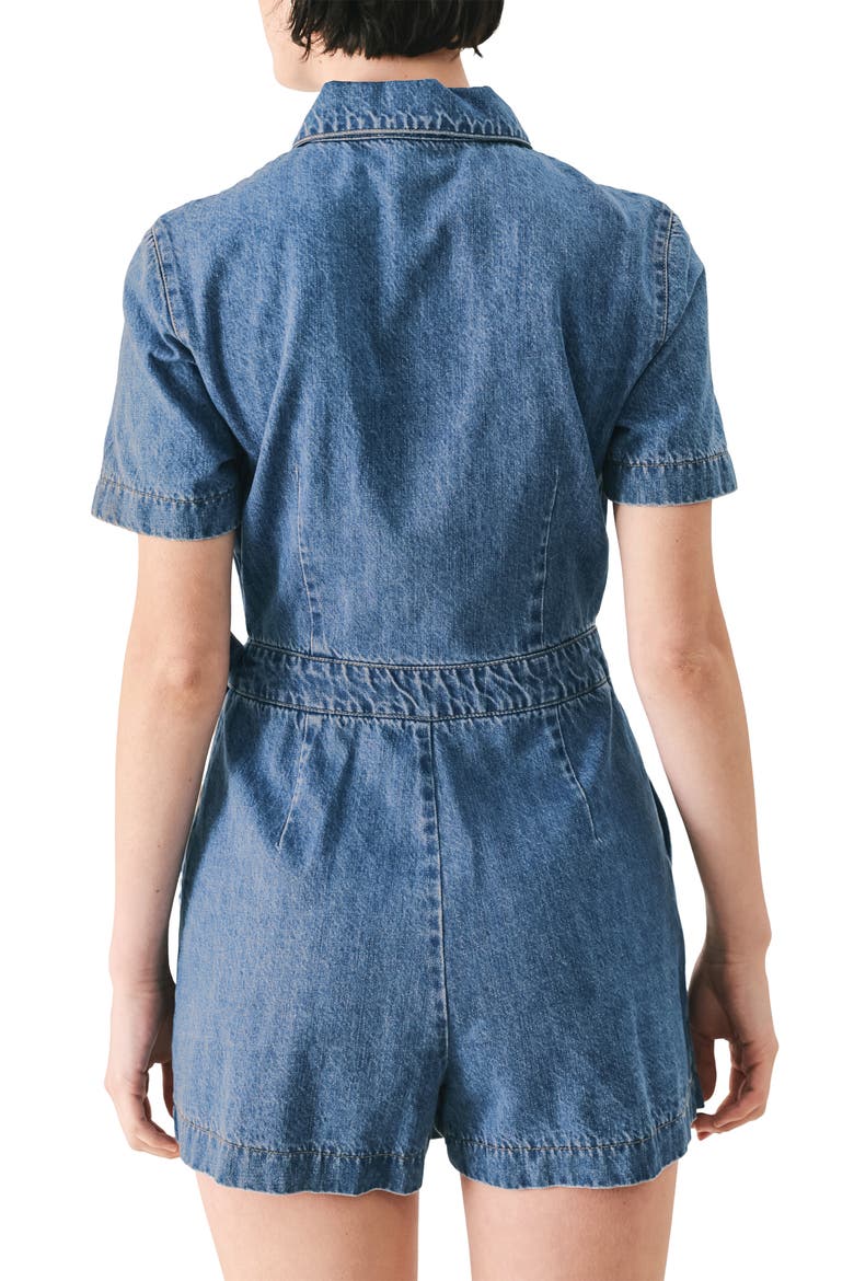Denim Romper, Alternate, color, MEDIUM DENIM