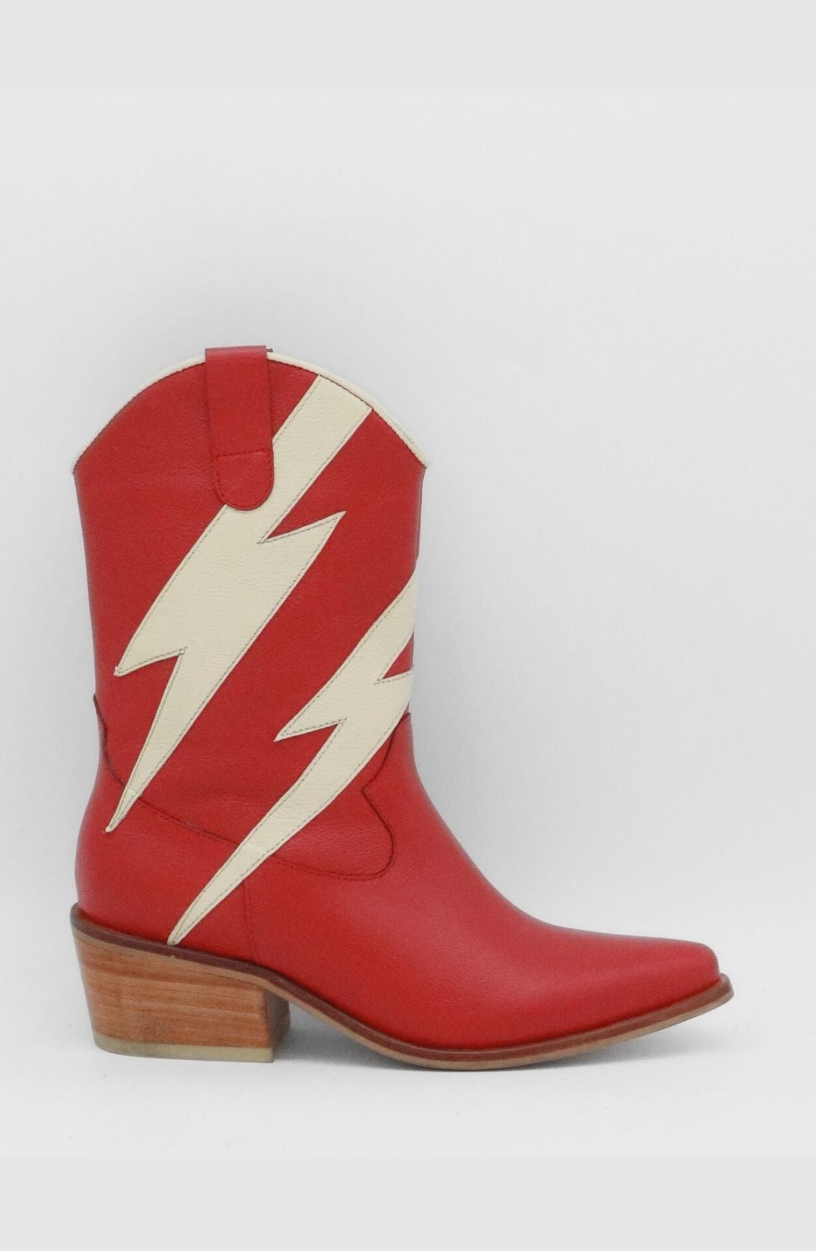 Idol Western Cowboy Boots, Alternate, color, Red / Off-White